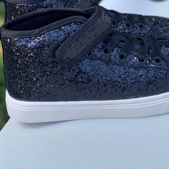 Toddler Girls Athletic Glitter Hi-Top Sneakers New - Picture 8 of 8